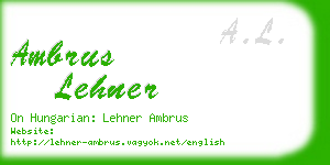 ambrus lehner business card